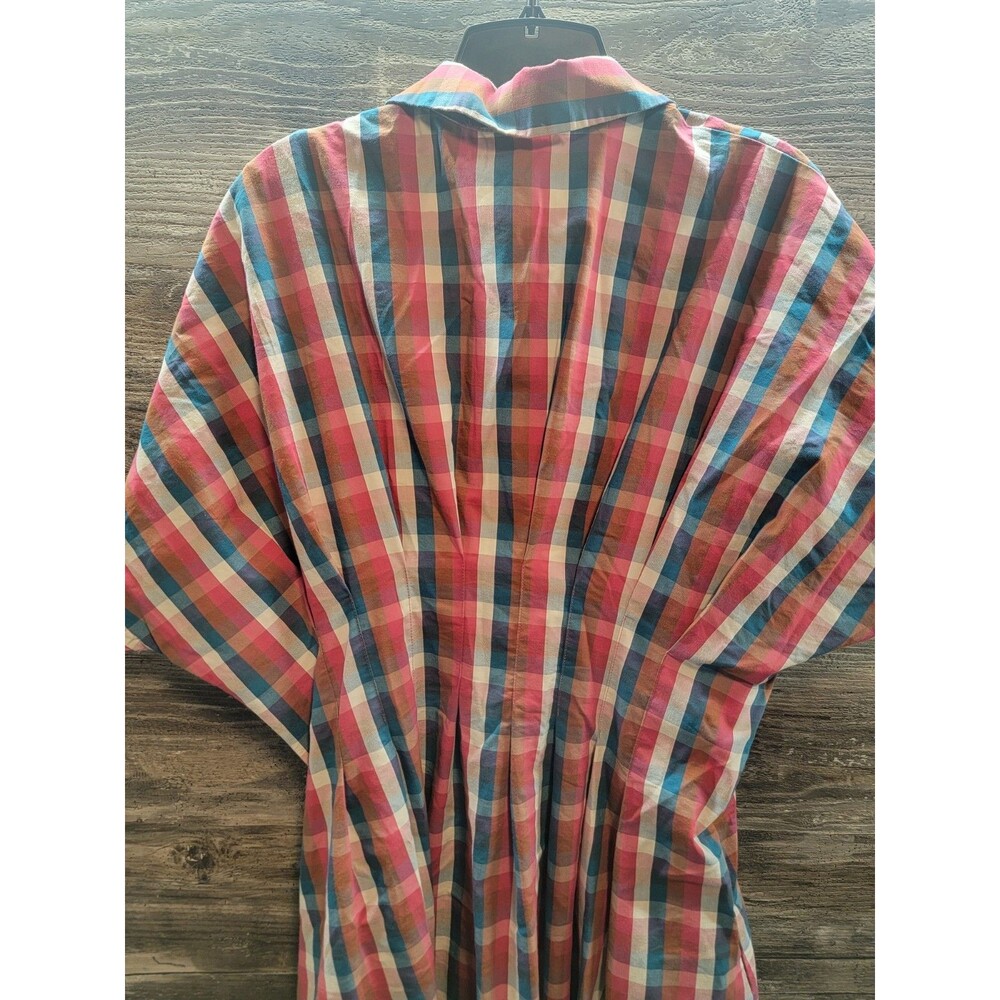 Exquise Anthropologie Midi Dress Raspberry Tobie Button Front Shirt Large - Picture 2 of 4